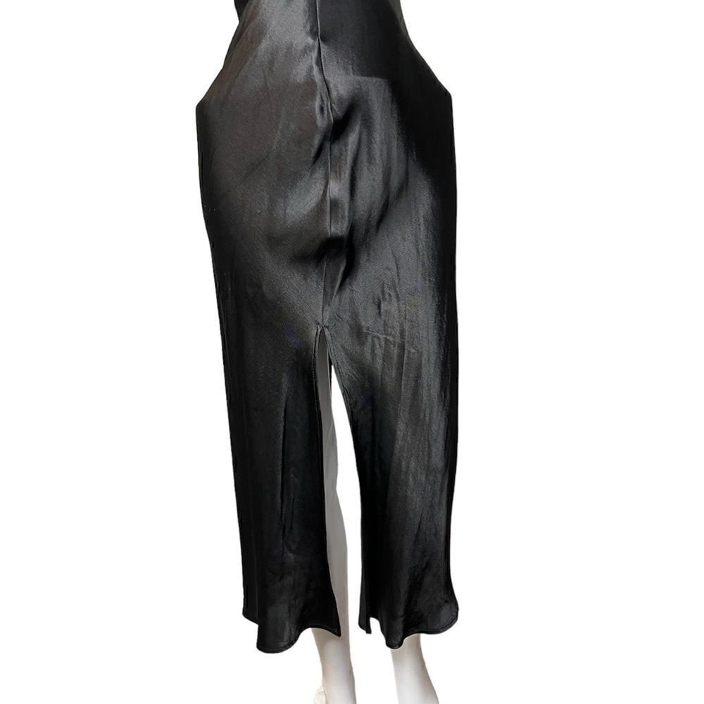 Top Shop Silky Criss Cross Back Formal Dress Black Size 4 - Picture 3 of 4